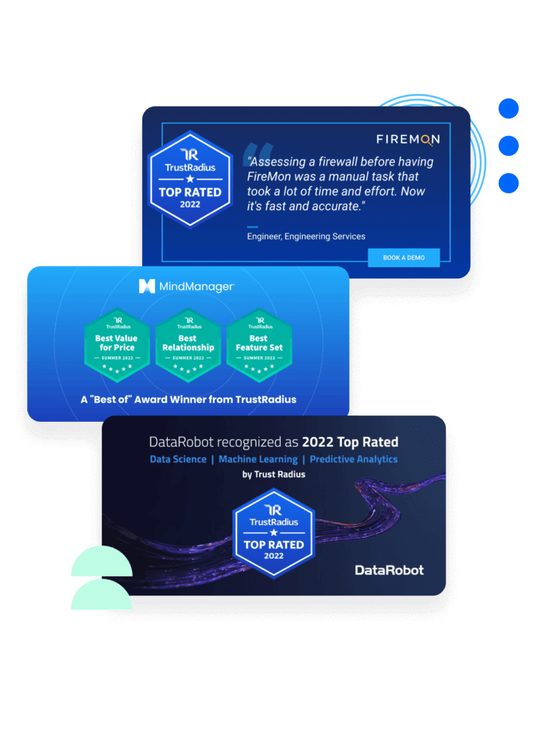 Back up your claims with TrustRadius Awards
